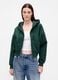 Green Knitted Hoodie with Zip_0