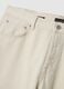 Beige regular fit cotton-linen blend jeans_6