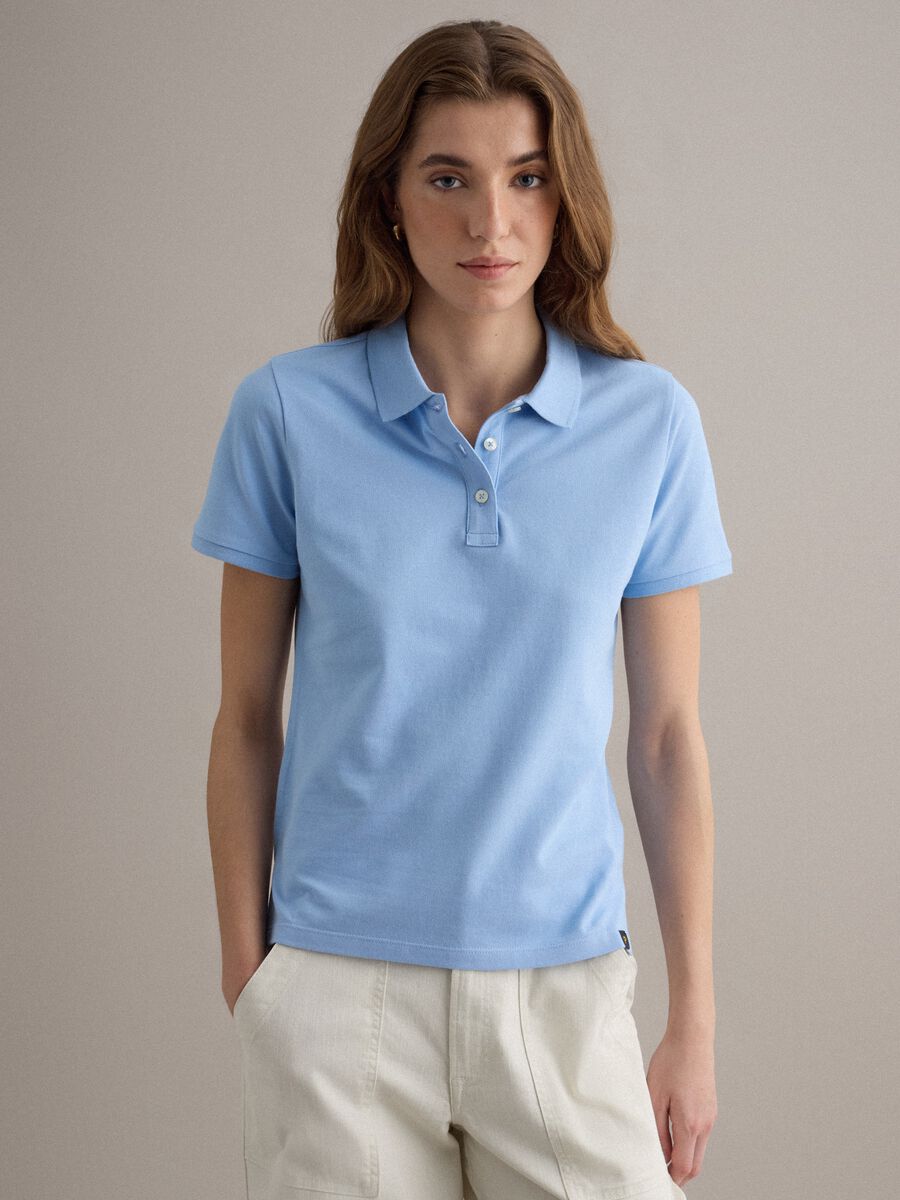 Brown polo shirt in pure organic cotton, regular fit_0