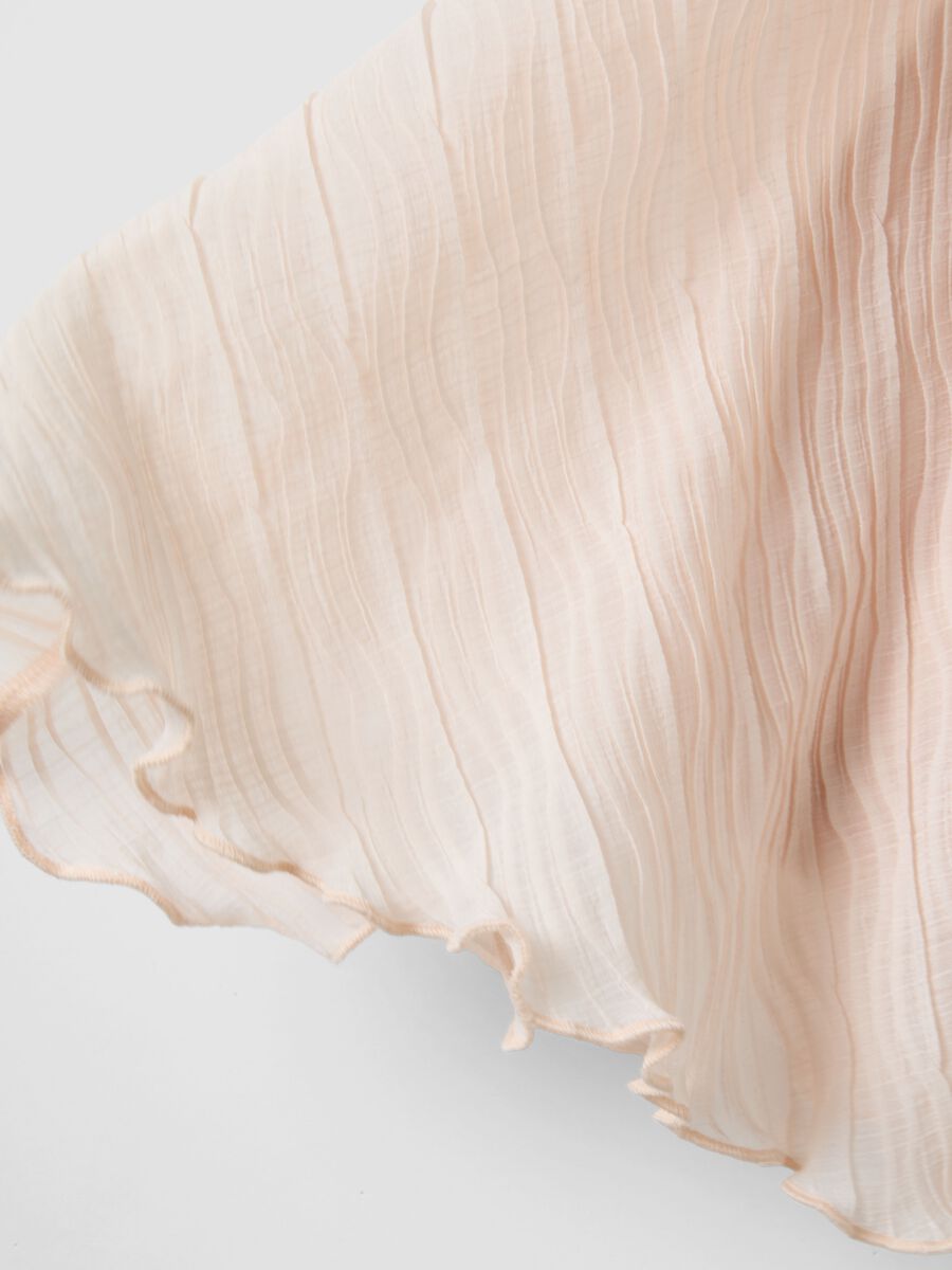 Pink pleated skirt for girls with elastic waist_2