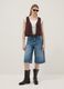 Brown pure cotton regular-fit waistcoat with tie fastening and deep V-neck_1