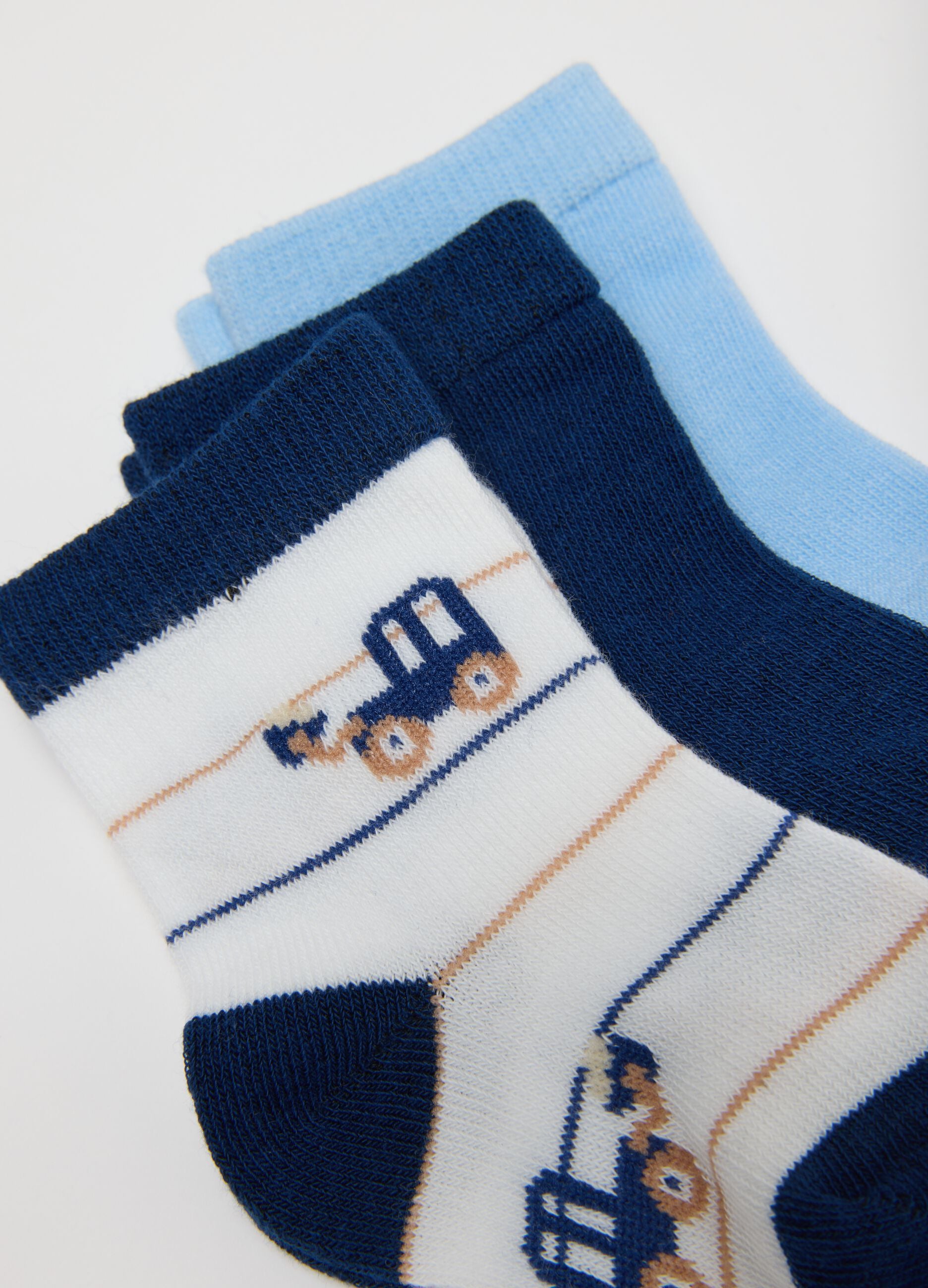 Multipack of Multi-coloured Baby Socks in Stretch Cotton