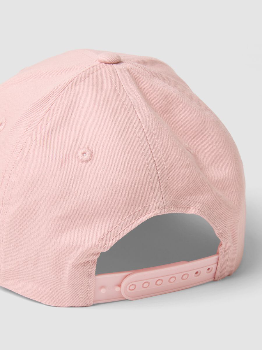 Pink pure cotton baseball cap with lettering_2