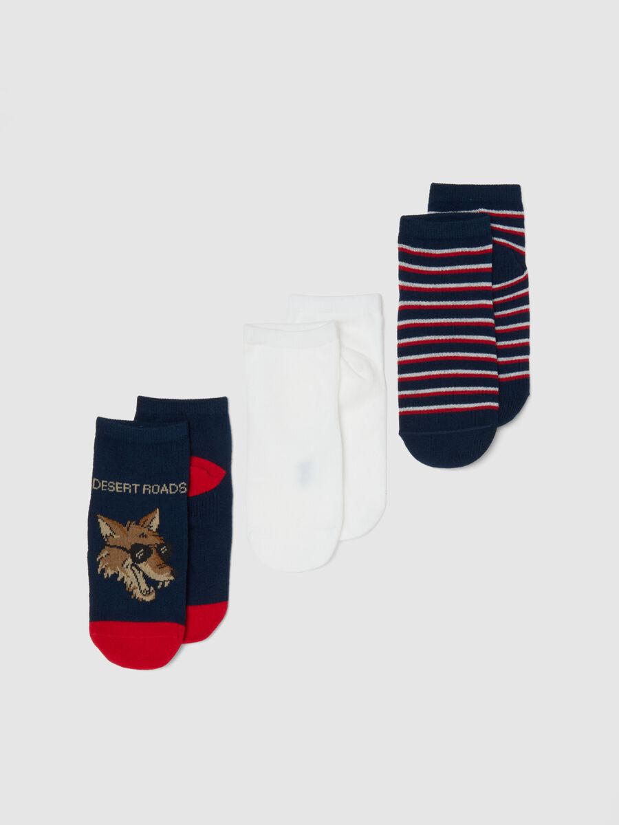 Kids&rsquo; multicolour stretch cotton-blend socks &ndash; 3-pack_0