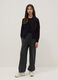 Girls' Oversized Fit Grey Pure Cotton Jogger Trousers_0