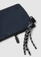 Blue Wallet with Zip and Braided Details_2