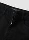 Black regular-fit stretch cotton denim shorts_5
