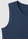 Men's Regular Fit Blue Pure Cotton Vest_5
