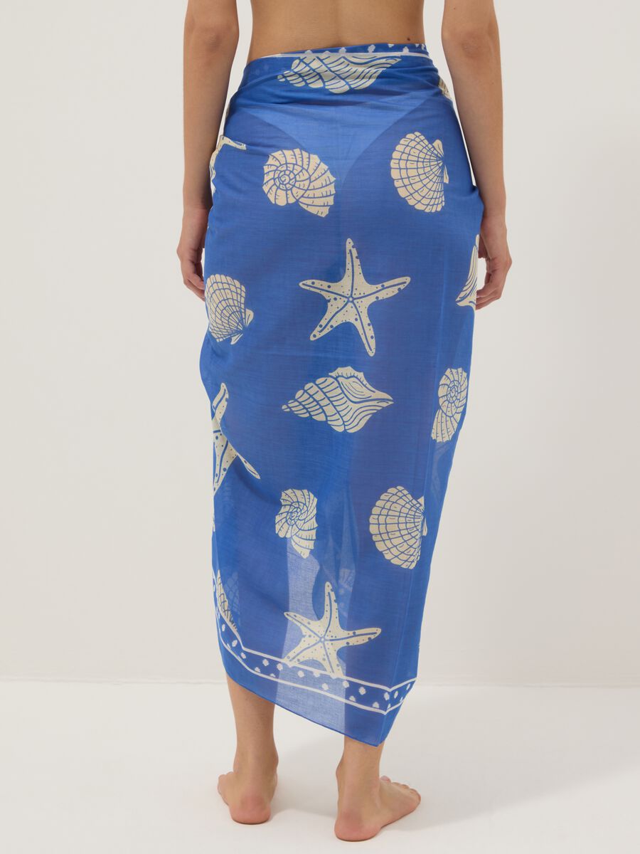 Blue pure cotton pareo_3