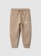 Children's beige pure cotton jogger trousers regular fit_0