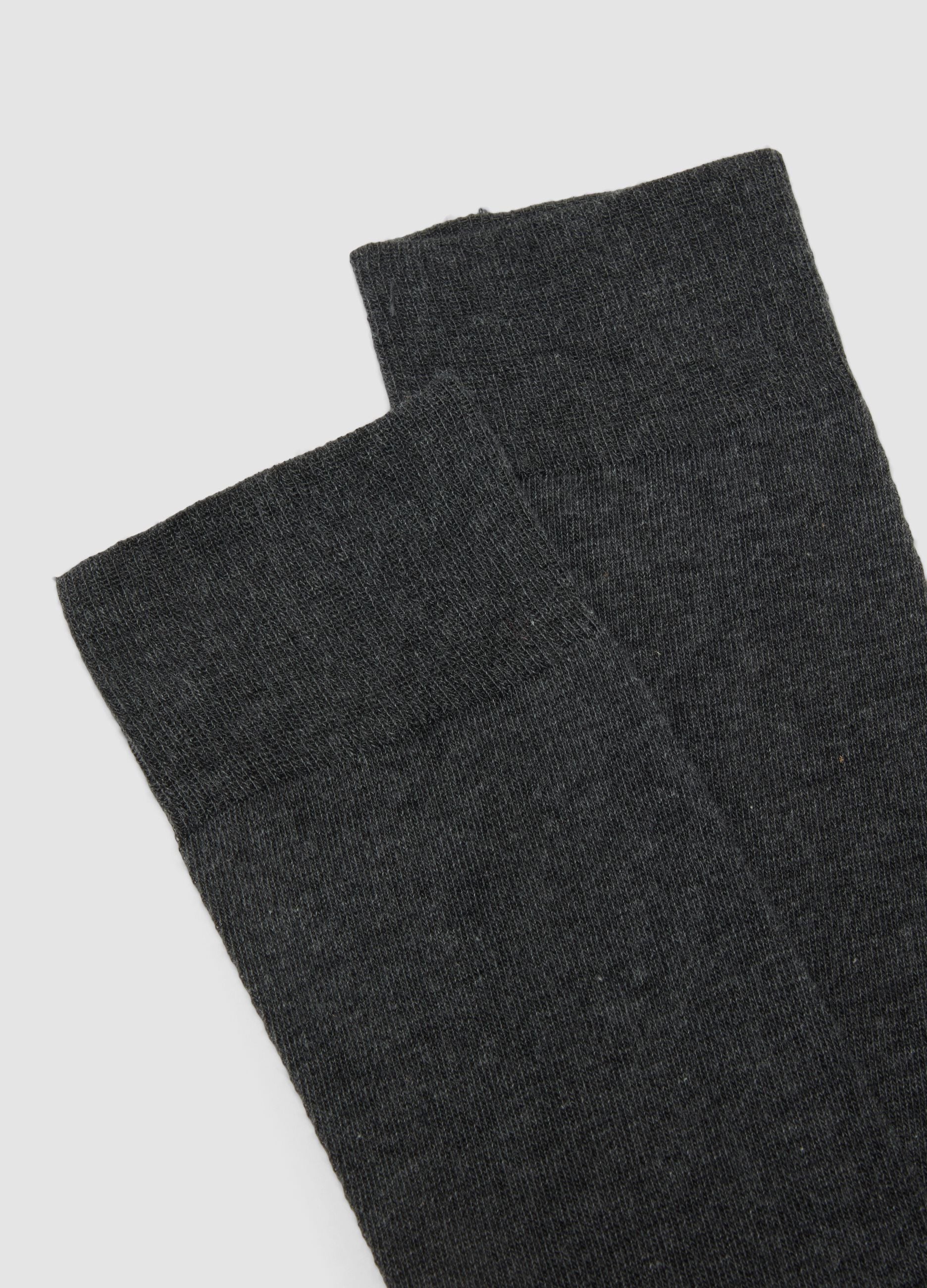 Bipack di calze midi multicolor in cotone elasticizzato