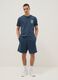 Blue short-sleeve pure cotton T-shirt_1