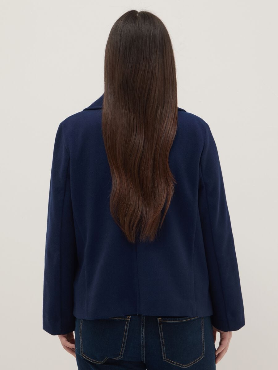 Blue Double-breasted Jacket, Regular Fit_2