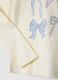 Girls' beige pure cotton t-shirt with bows_3