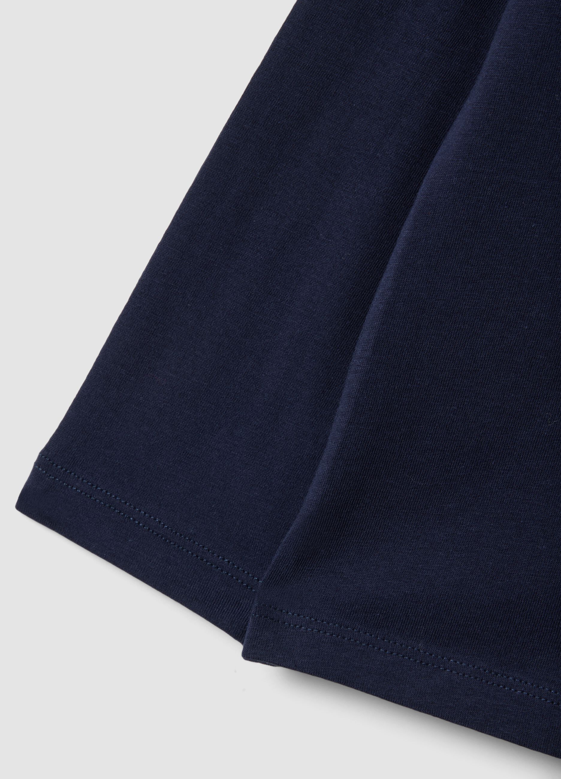 Blue pure organic cotton T-shirt with college print for boys