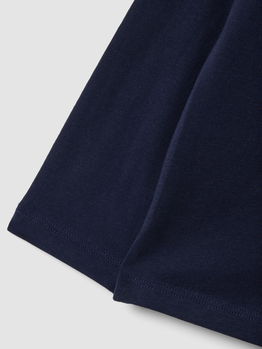 Blue pure organic cotton T-shirt with college print for boys_3