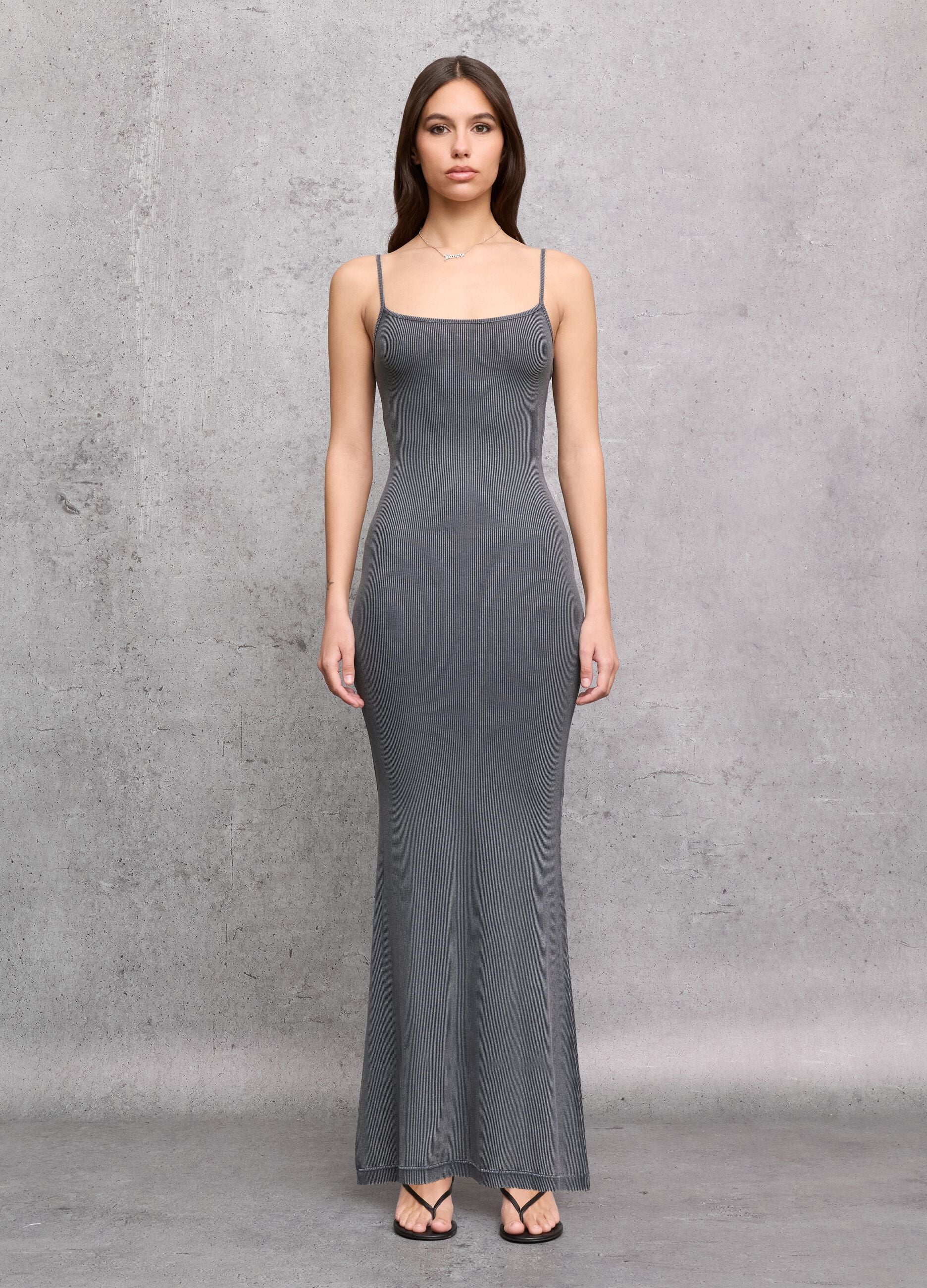 Vintage Grey Long Dress