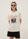 Beige pure cotton T-shirt with oversized print, relaxed fit_2