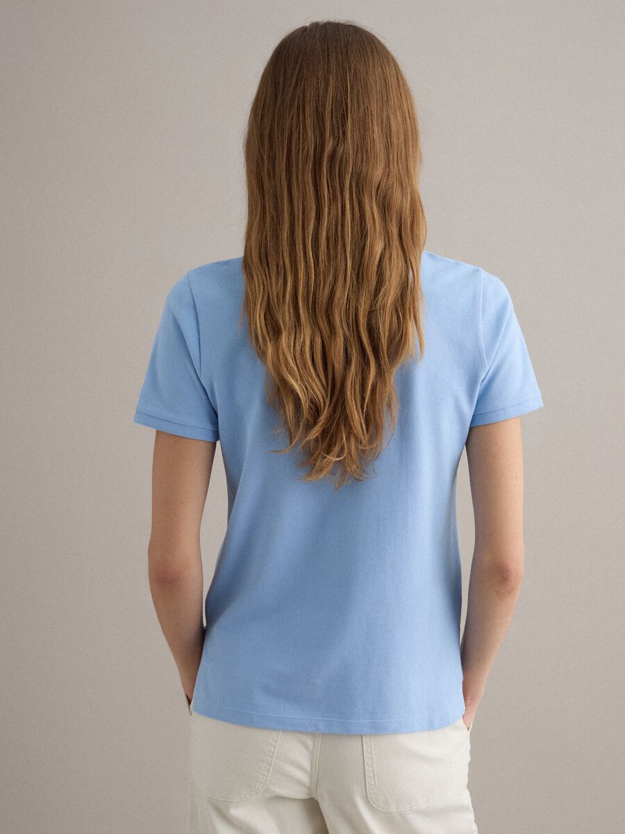 Brown polo shirt in pure organic cotton, regular fit_3