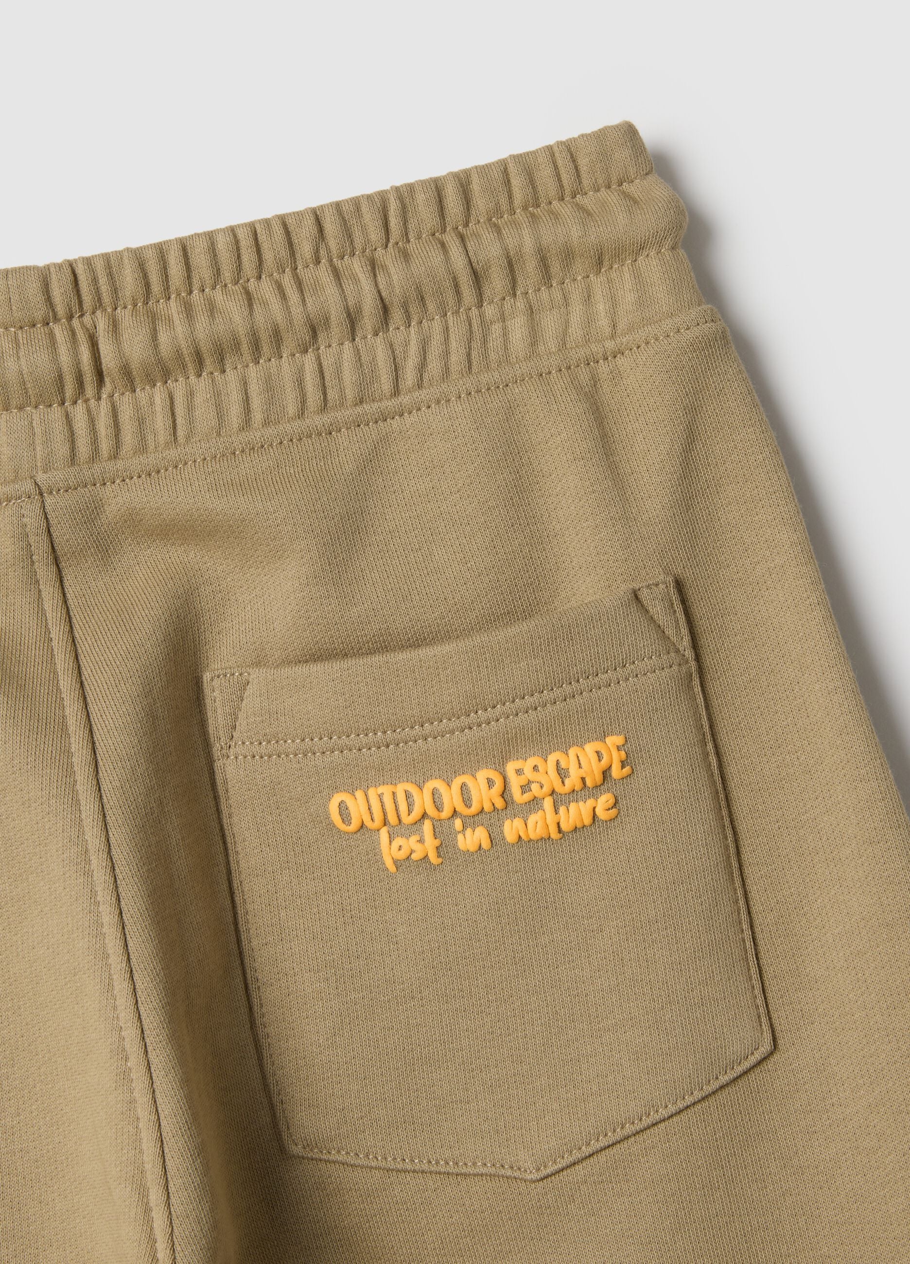 Children's beige pure cotton joggers regular fit
