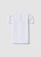 White stretchy cotton regular fit girl&rsquo;s t-shirt with flower embroidery_1