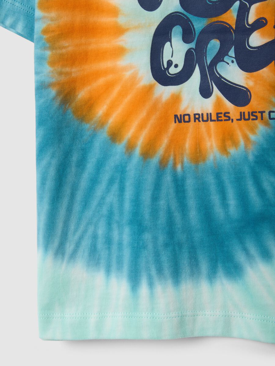 T-shirt in puro cotone multicolor TieDye da bambino oversize fit_3