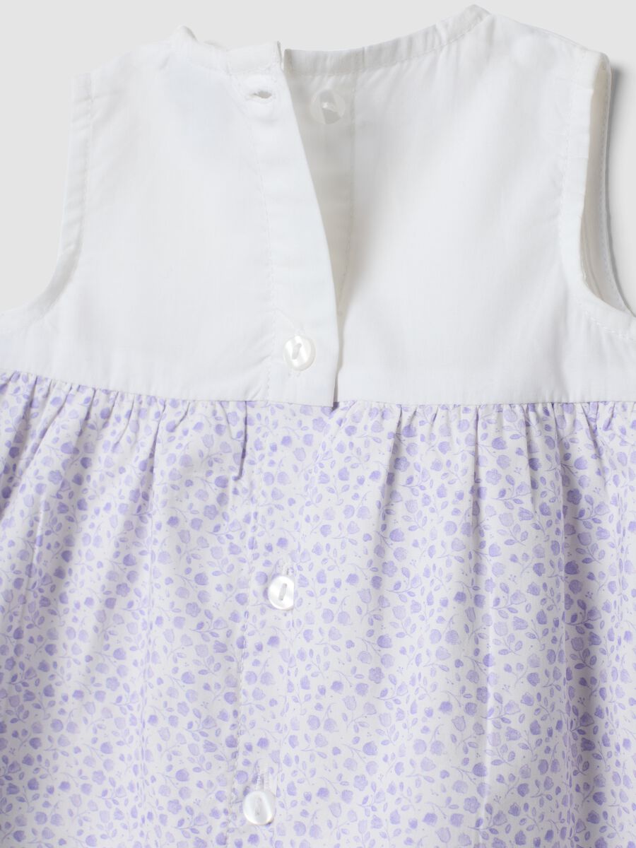 White pure cotton set with dress and matching bloomers_3