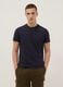 Blue pure cotton short-sleeve T-shirt_2