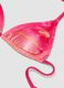 Girls&rsquo; pink floral triangle bikini in stretchy fabric_3