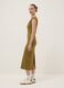 Green sleeveless fitted stretch-cotton dress_1