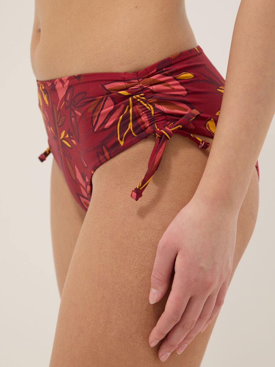 Multicolour stretch swim briefs with floral print_3