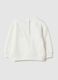 White pure cotton sweatshirt regular fit with ruffles for girls_1