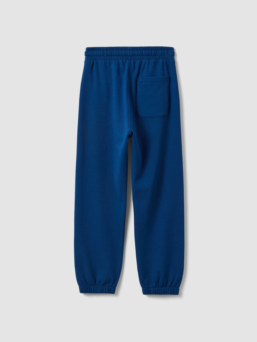 Blue organic cotton jogger trousers_1