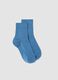 Light blue stretch cotton socks_0
