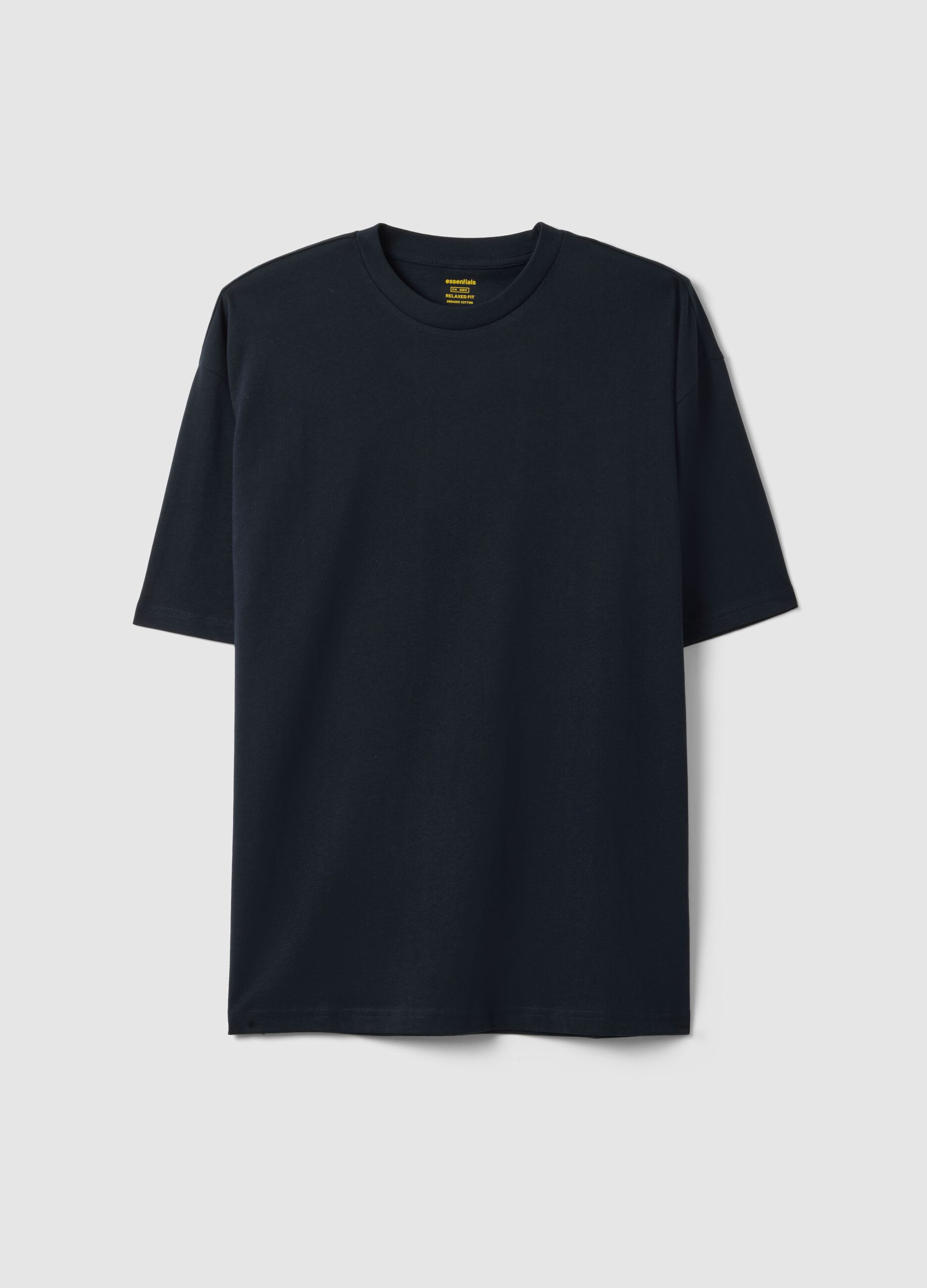 Black pure cotton t-shirt relaxed fit