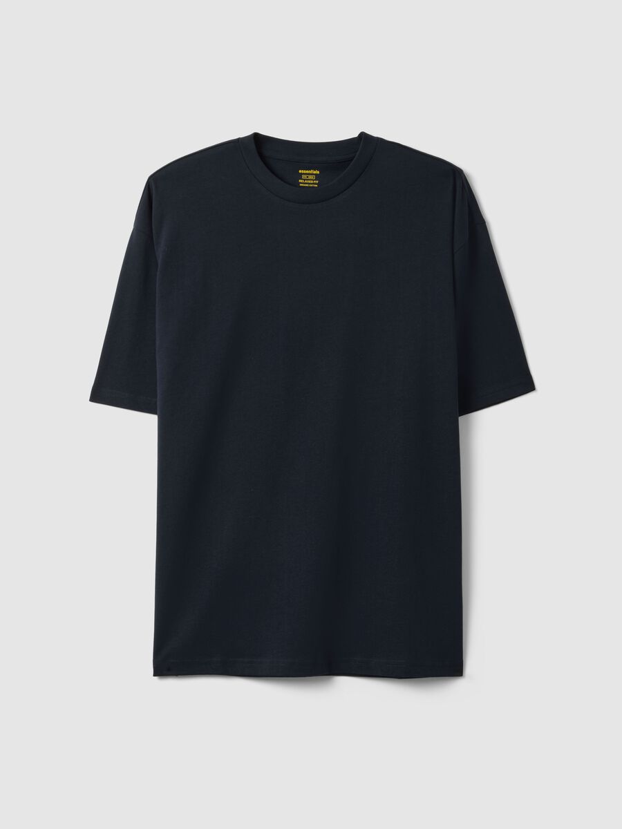 Black pure cotton t-shirt relaxed fit_4