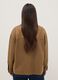 Brown regular fit jacket with collar and buttons_2