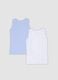 2-pack of multicolour organic cotton vests with print for girls_1