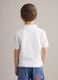 Stretch cotton white polo shirt for kids regular fit_2