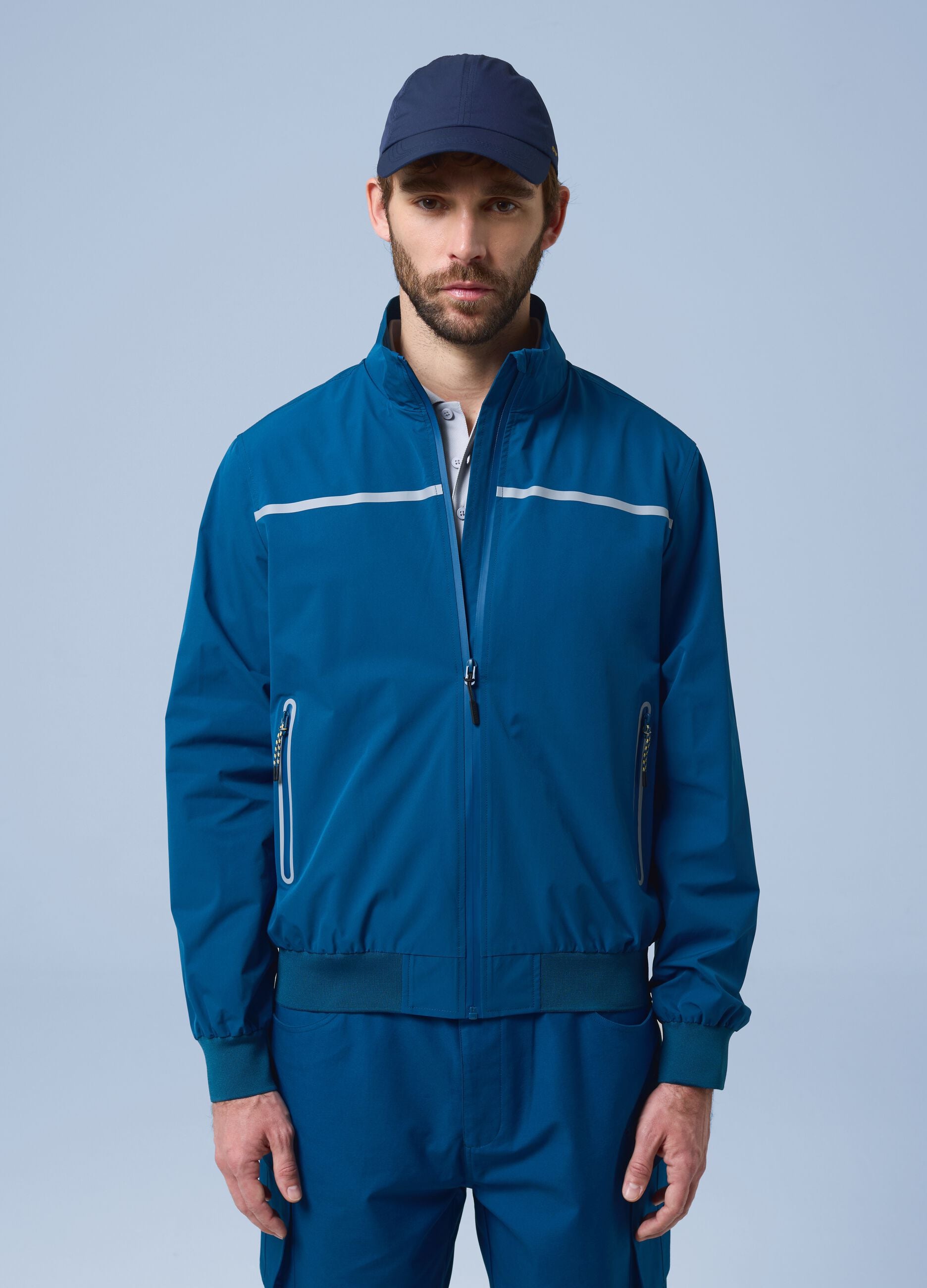 ALTAVIA SAILING blue windbreaker jacket with zip