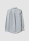 White cotton poplin shirt with purple stripes, regular fit_1
