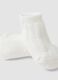 White organic cotton-blend baby girl booties with bow_2