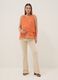 Orange Sleeveless Maternity Blouse_0