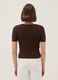 Brown pure cotton regular fit knitted shirt_2
