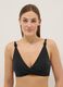 Black triangle bikini top in stretchy shaping fabric_0