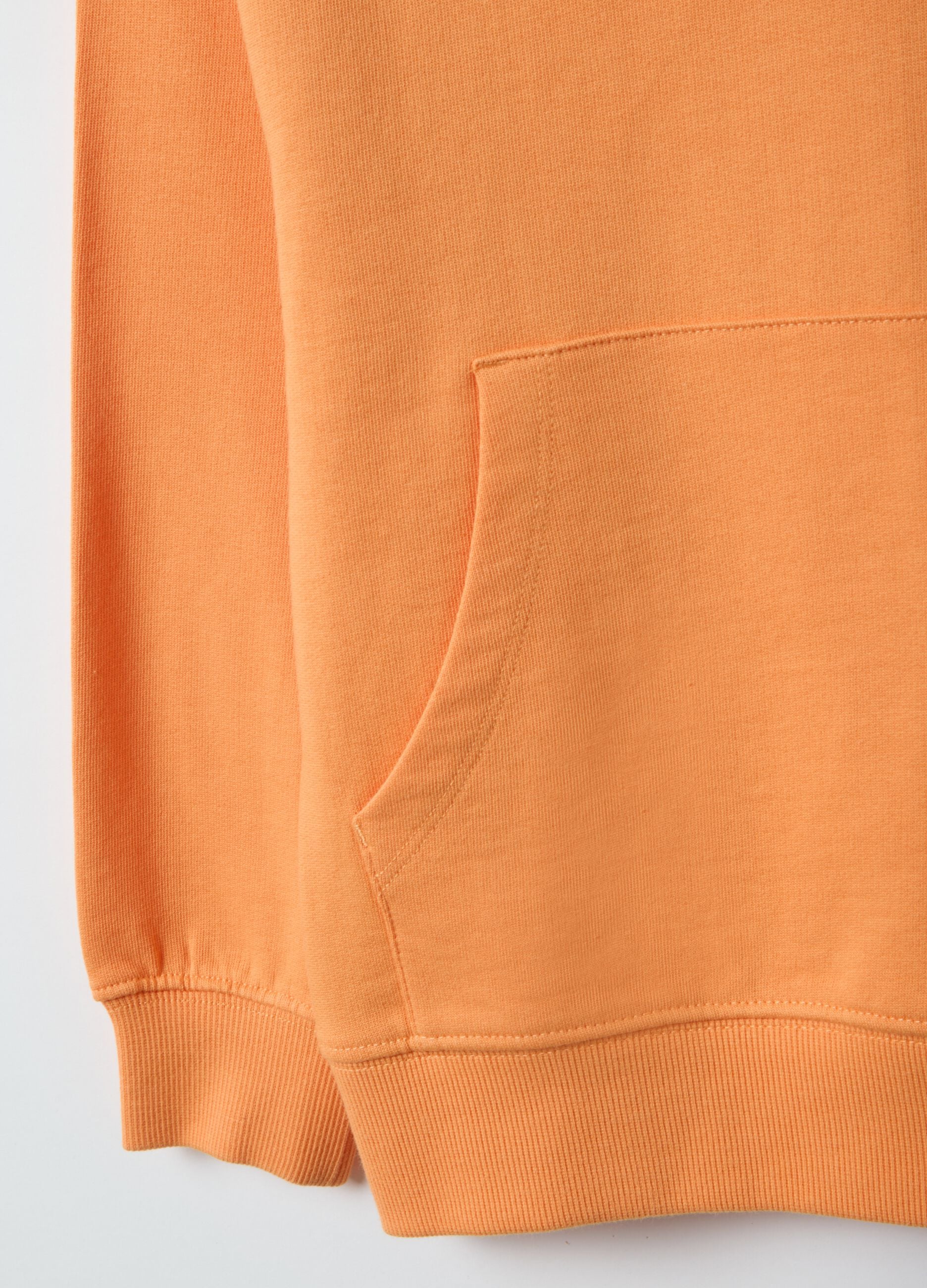 Kids' orange pure cotton sweatshirt with regular fit