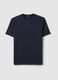 Blue viscose blend pajama T-shirt with regular fit_4
