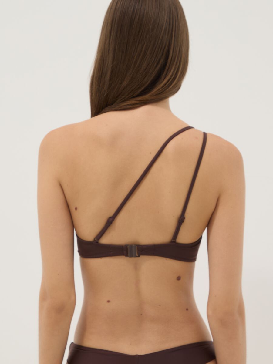 Brown stretch bikini top with straps_2