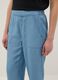 Jeans denim azzurro chiaro in puro lyocell con vita elasticizzata relaxed fit_3