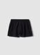 Black pure cotton shorts with elasticated waistband_4